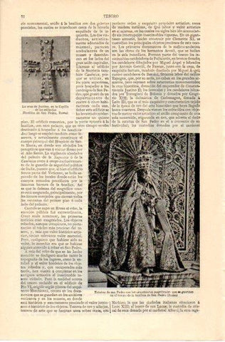 LAMINA V42528: Estatua de San Pedro, tesoro Basilica de San Pedro