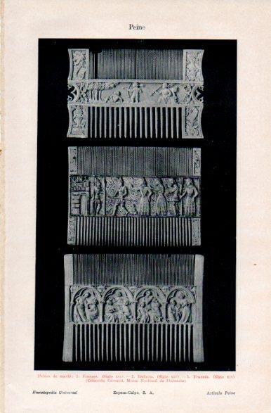 LAMINA V42514: Peines de marfil