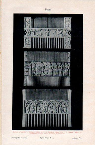 LAMINA V42514: Peines de marfil