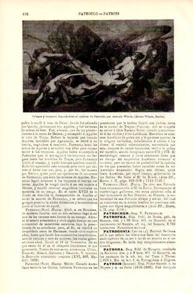 LAMINA V42426: Griegos y troyanos disputandose el cadaver de Patrocio por Wiertz