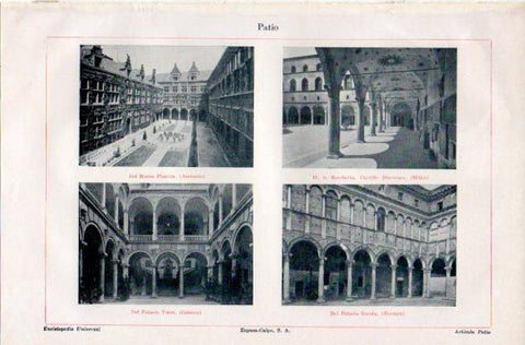 LAMINA V42417: Patios del Museo Plantin y Palacios Tursi y Serofa
