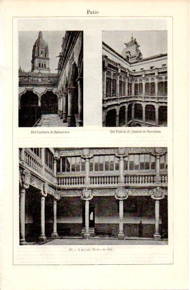 LAMINA V42415: Patio de la Academia Militar de Avila