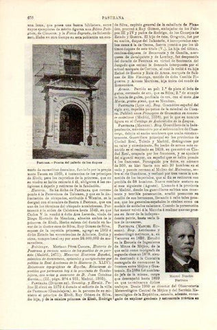 LAMINA V42399: Puerta palacio de los duques en Pastrana, Guadalajara