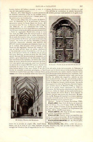 LAMINA V42433: Puerta y Claustro del Monasterio de El Paular