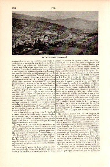 LAMINA V42465: Vista general de La Paz, Bolivia