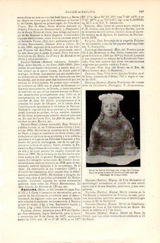 LAMINA V42434: Busto de Santa Paulina por J. de Cedeira