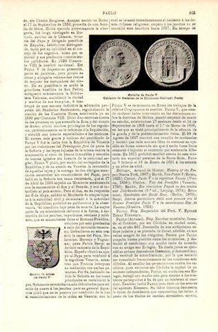 LAMINA V42440: Medalla de Paulo V