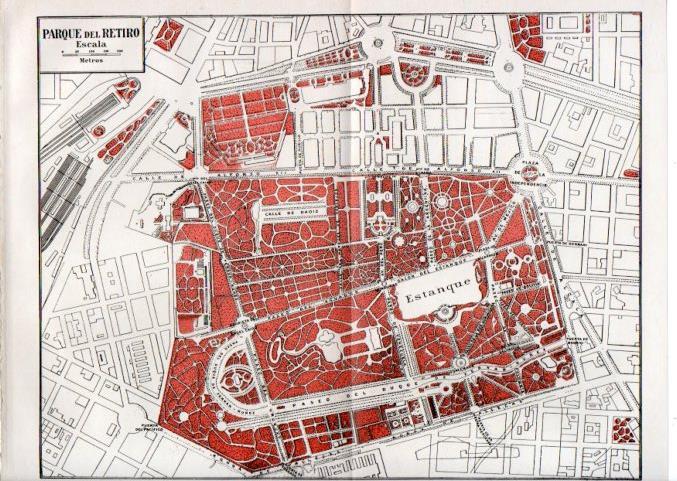 LAMINA V42963: Plano del Parque del Retiro, Madrid
