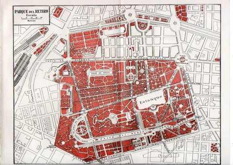LAMINA V42963: Plano del Parque del Retiro, Madrid