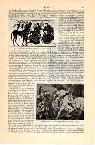 LAMINA V42538: Tetis regalando las armas a Aquiles por B. West