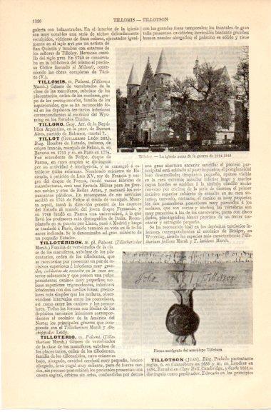 LAMINA V42642: Iglesia en Tilloloy antes de la Primera Guerra Mundial