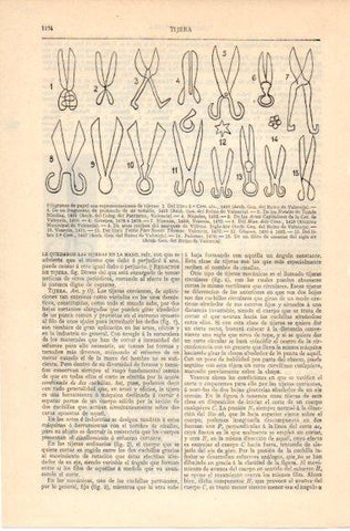 LAMINA V42633: Filigranas con representaciones de tijeras
