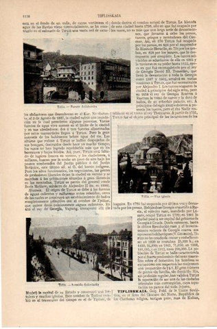 LAMINA V42627: Vistas varias de Tiflis