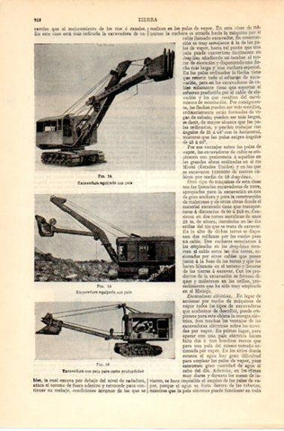 LAMINA V42616: Excavadoras equipadas con palas
