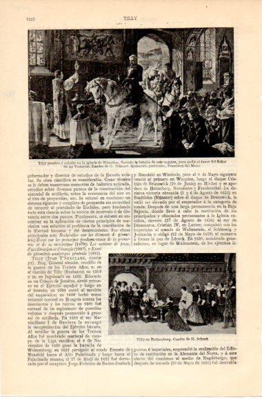 LAMINA V42643: Tilly a caballo en la iglesia de Wimpfen por G. Trubner