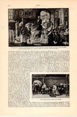 LAMINA V42643: Tilly a caballo en la iglesia de Wimpfen por G. Trubner