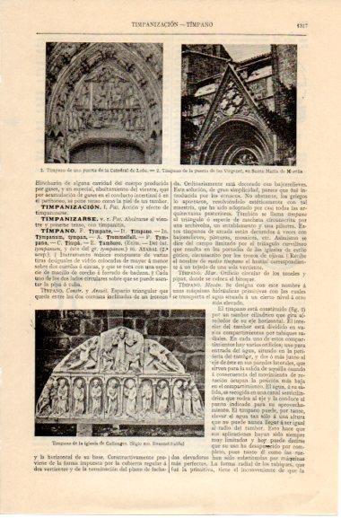 LAMINA V42646: Timpano de la iglesia de Collonges