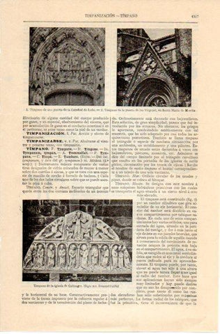 LAMINA V42646: Timpano de la iglesia de Collonges