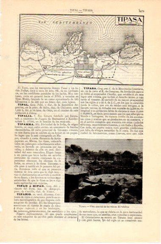LAMINA V42666: Mapa de Tipasa, Argelia