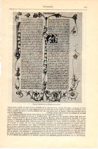 LAMINA V42667: Pagina de la Biblia de Gutenberg