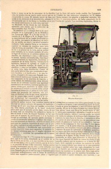 LAMINA V42678: Maquina Linotype