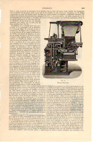 LAMINA V42678: Maquina Linotype