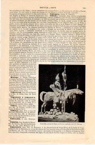 LAMINA V42647: Estatuilla ecuestre de Timur por Gerome