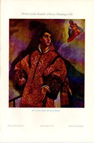 LAMINA V42565: San Lorenzo por el Greco