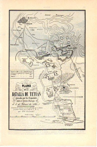 LAMINA V42547: Plano de la Batalla de Tetuan