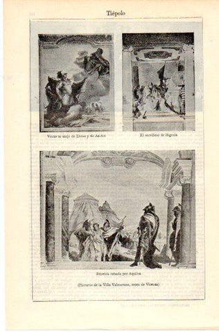 LAMINA V42605: Pinturas de la Villa Valmarana por Tiepolo