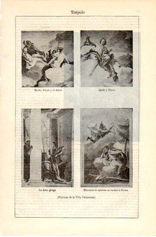 LAMINA V42606: Pinturas de la Villa Valmarana por Tiepolo I