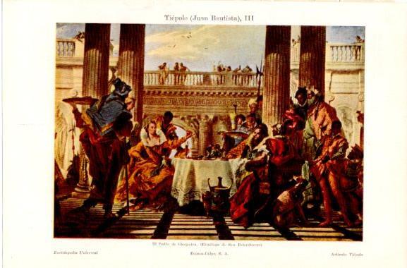 LAMINA V42607: El festin de Cleopatra por Tiepolo