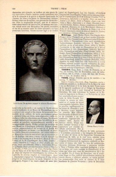 LAMINA V42579: Busto de Lord Byron por Thorwaldsen