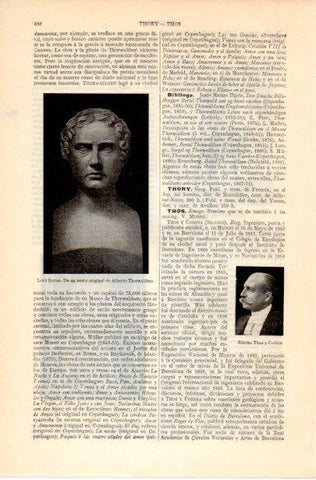 LAMINA V42579: Busto de Lord Byron por Thorwaldsen