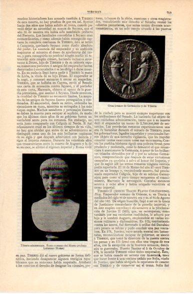LAMINA V42589: Busto de Tiberio adolescente
