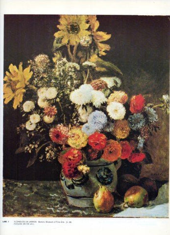 LAMINA V43224: Flores en un jarron por Renoir