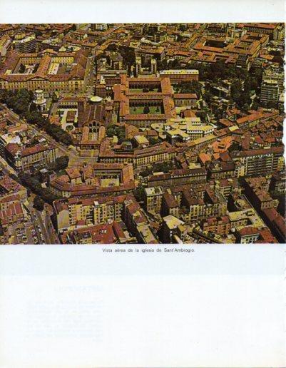 LAMINA V43223: Milan. Iglesia de Sant'Ambrogio vista aerea