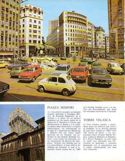 LAMINA V43215: Milan. Piazza Missori y Torre Velasca