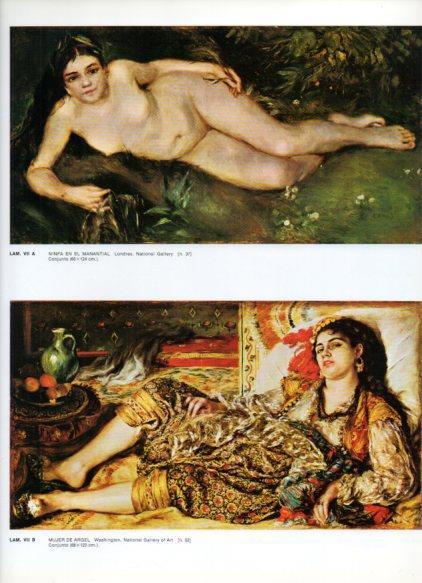 LAMINA V43227: Ninfa en el manantial y Mujer de Argel por Renoir