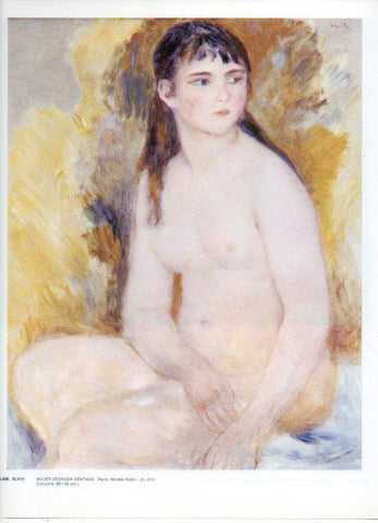 LAMINA V43247: Mujer desnuda sentada por Renoir