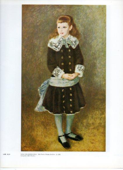 LAMINA V43245: Niña con banda azul por Renoir