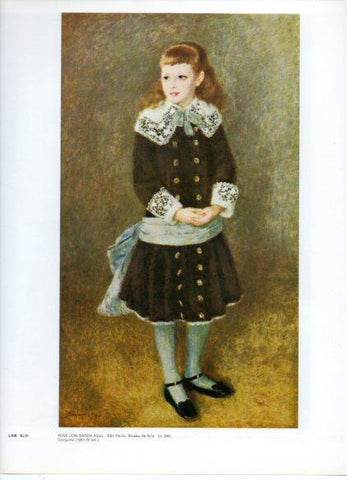 LAMINA V43245: Niña con banda azul por Renoir