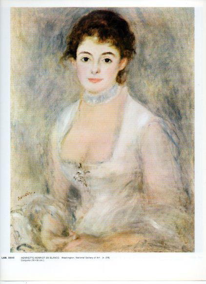 LAMINA V43237: Henriette Henriot en blanco por Renoir