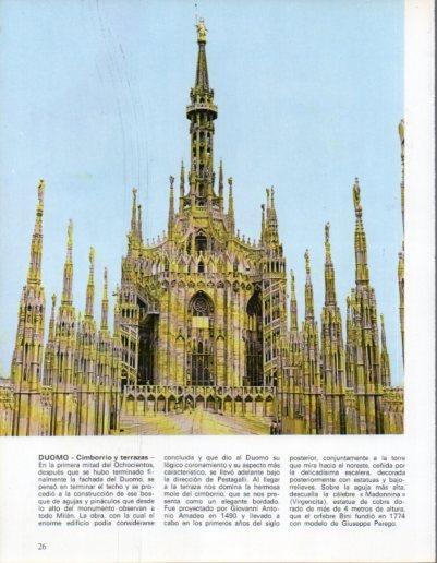 LAMINA V43173: Duomo de Milan agujas y pinaculos