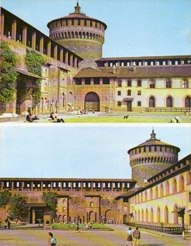 LAMINA V43195: Milan. Castillo Sforzesco vistas