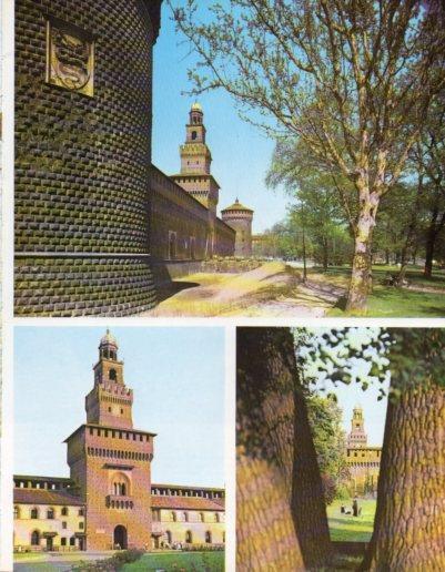 LAMINA V43194: Milan. Castillo Sforzesco vistas varias
