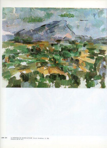LAMINA V43318: La montaña de Sainte-Victoire por Cezanne