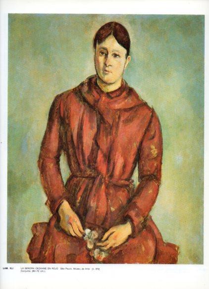 LAMINA V43308: La señora Cezanne en rojo por Cezanne