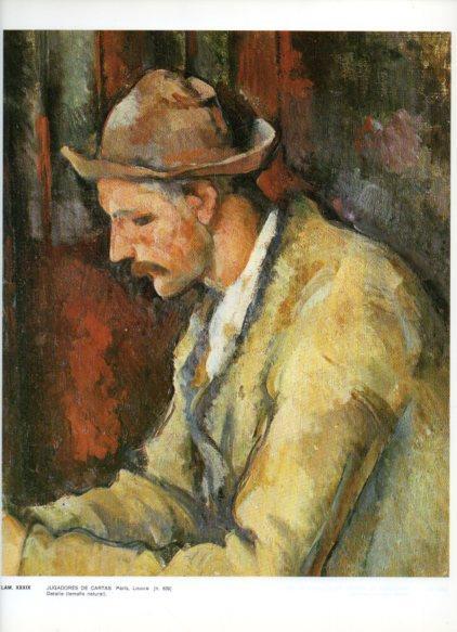 LAMINA V43307: Jugadores de cartas detalle por Cezanne