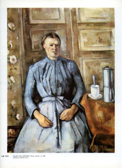 LAMINA V43303: Mujer con cafetera por Cezanne